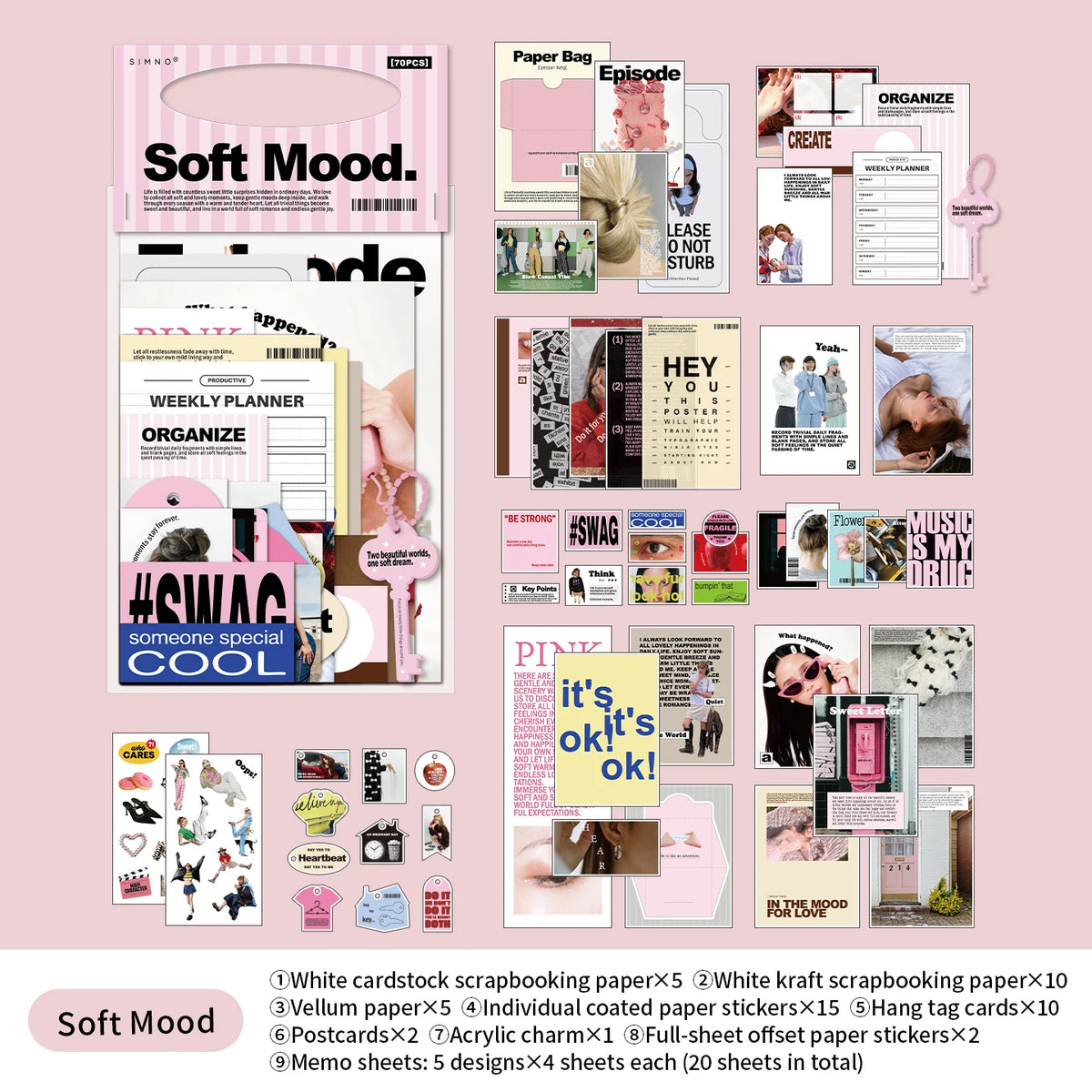 Soft Focus 70-Piece Photo Ephemera Pack - product view 7