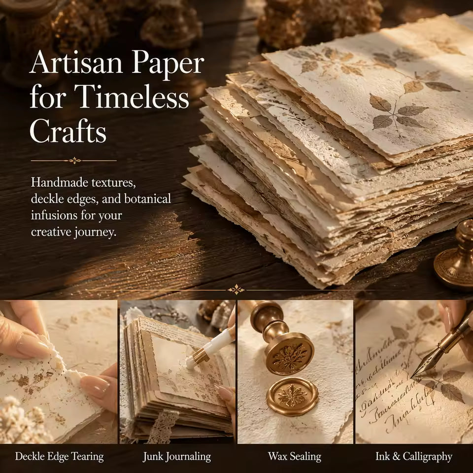 Assorted textured paper sheets