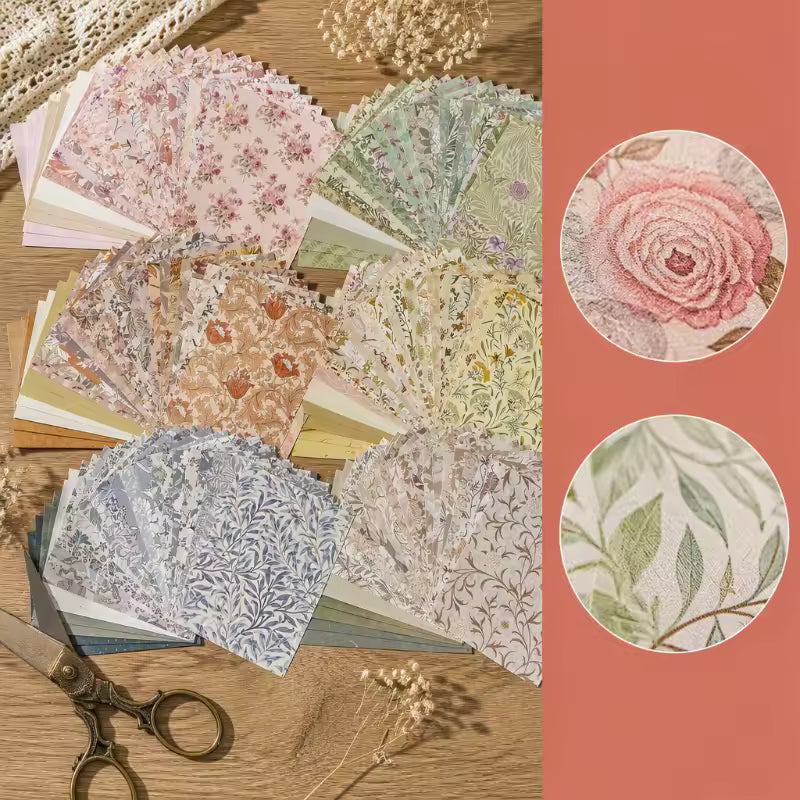 Assorted floral background paper designs