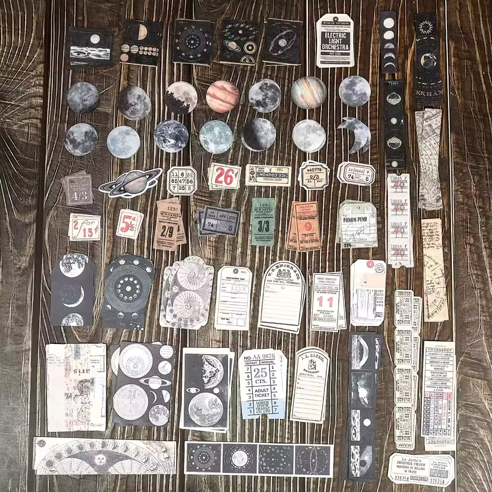 Astrology ephemera kit washi sticker sheets