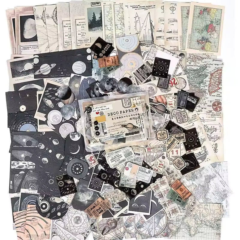 Astrology ephemera kit vintage papers and washi stickers