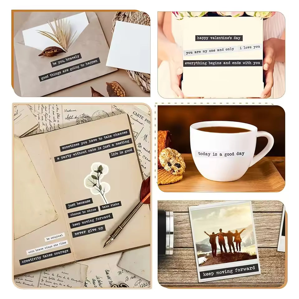 Vintage quote sticker book full set