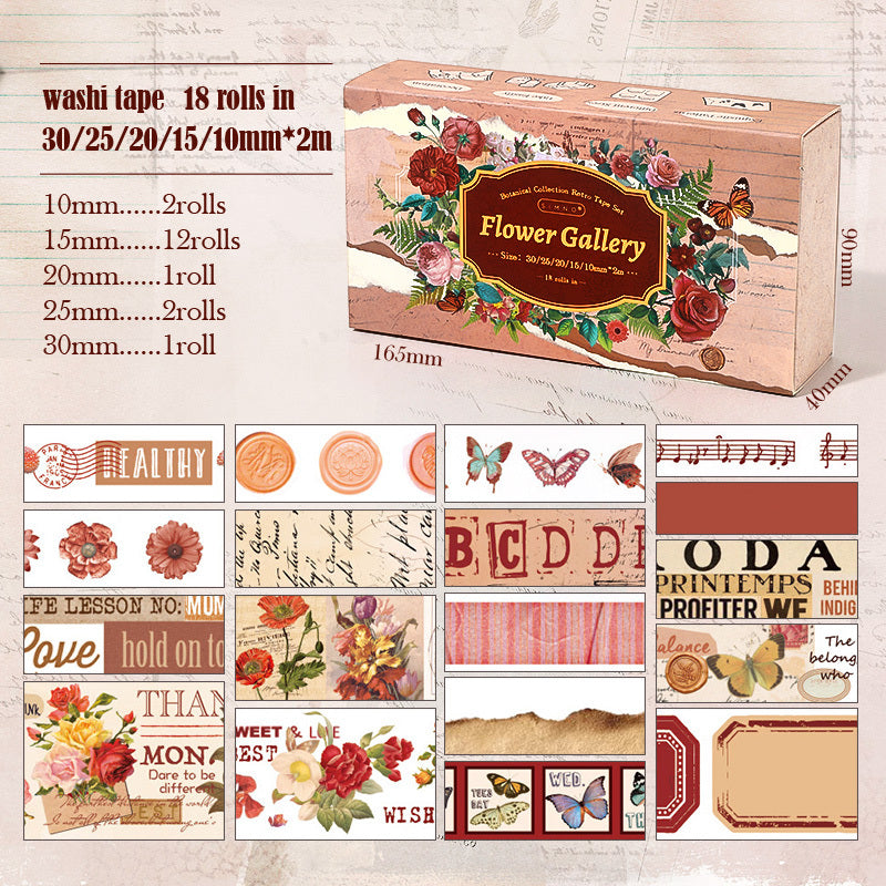 Botanical Letters 18-Roll Washi Tape Set — product view 7