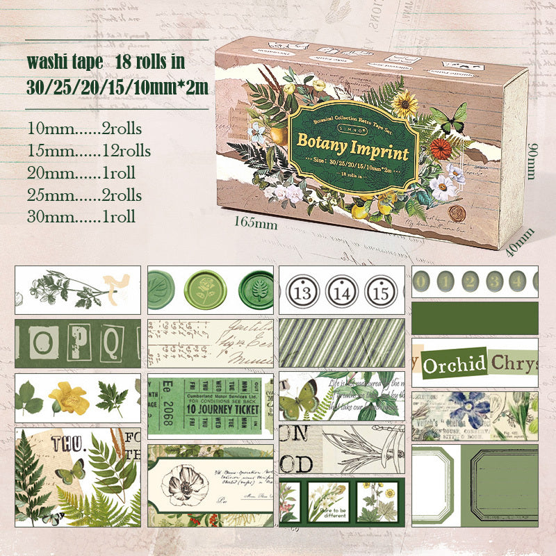 Botanical Letters 18-Roll Washi Tape Set — product view 8