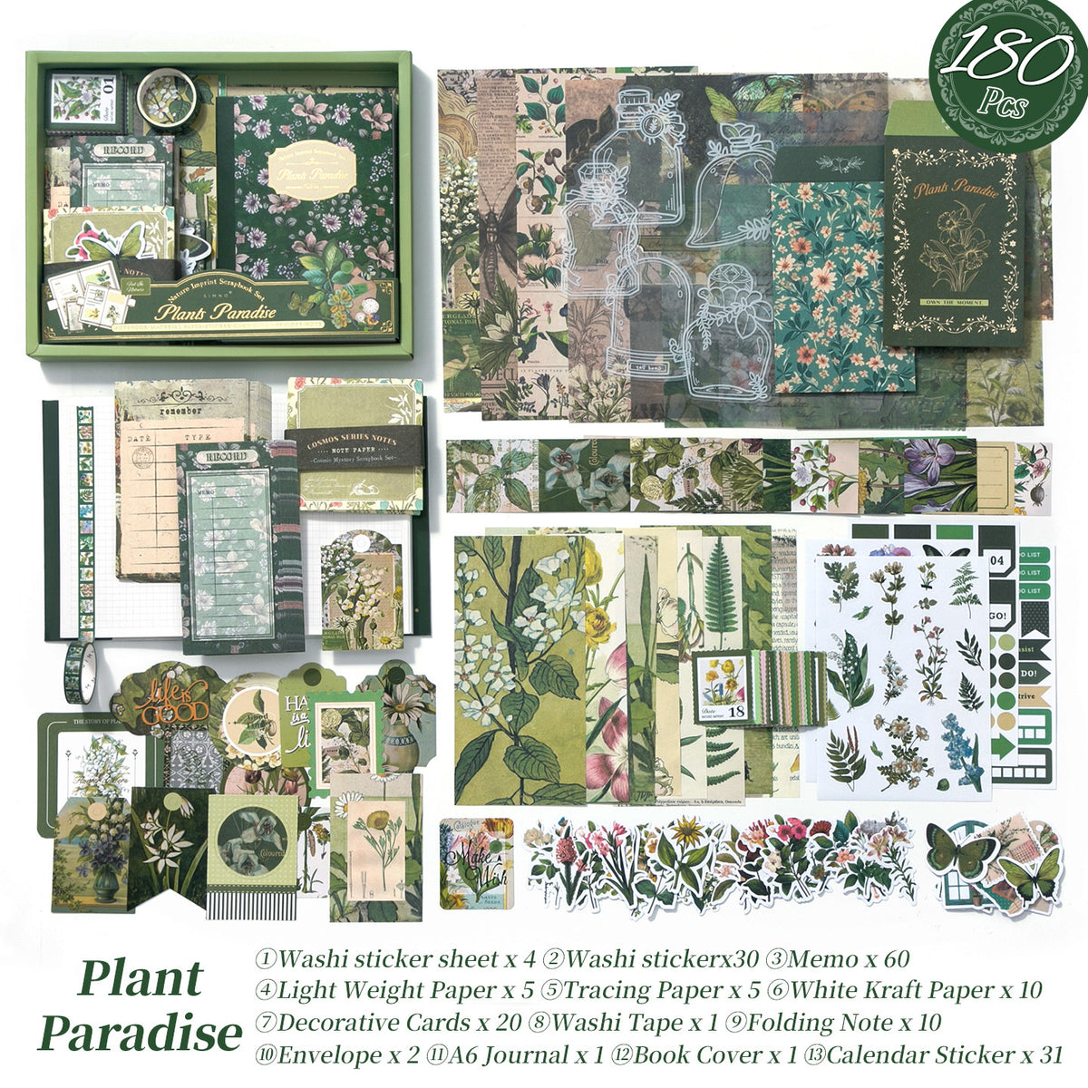 Plant Paradise 180-Piece Botanical Journaling Set — product view 7
