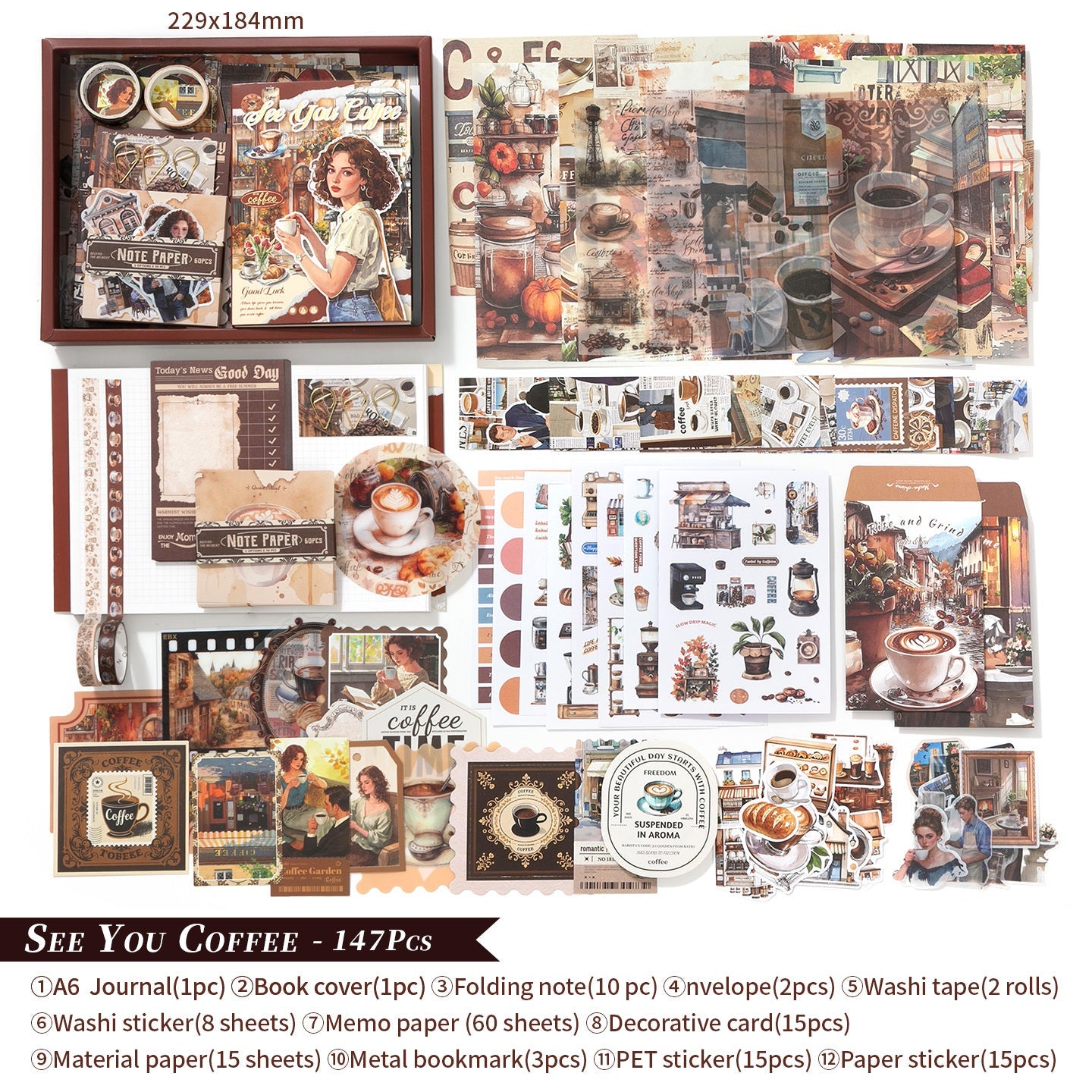 Coffeehouse — See You Coffee complete journaling set