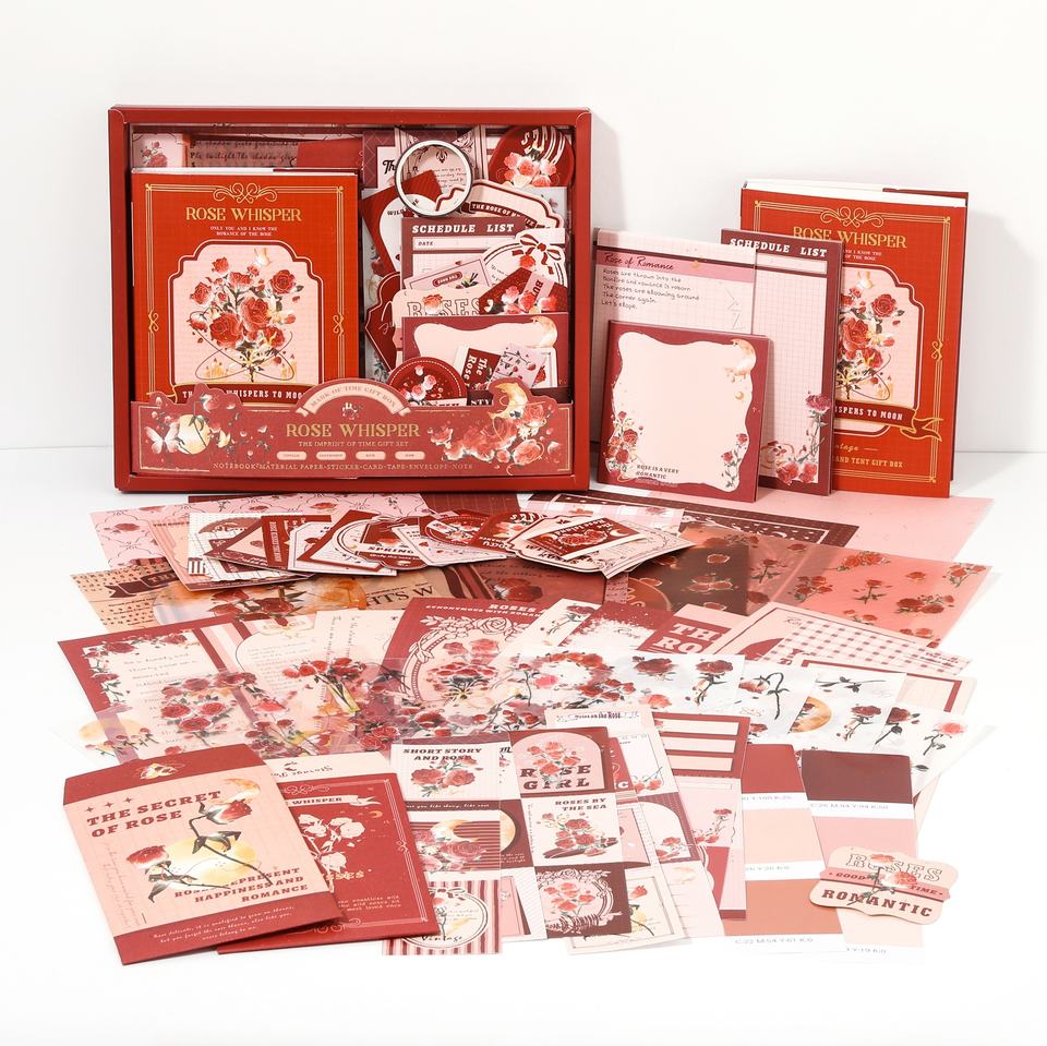 Roses & Coffee 123-Piece Journaling Set — product view 1