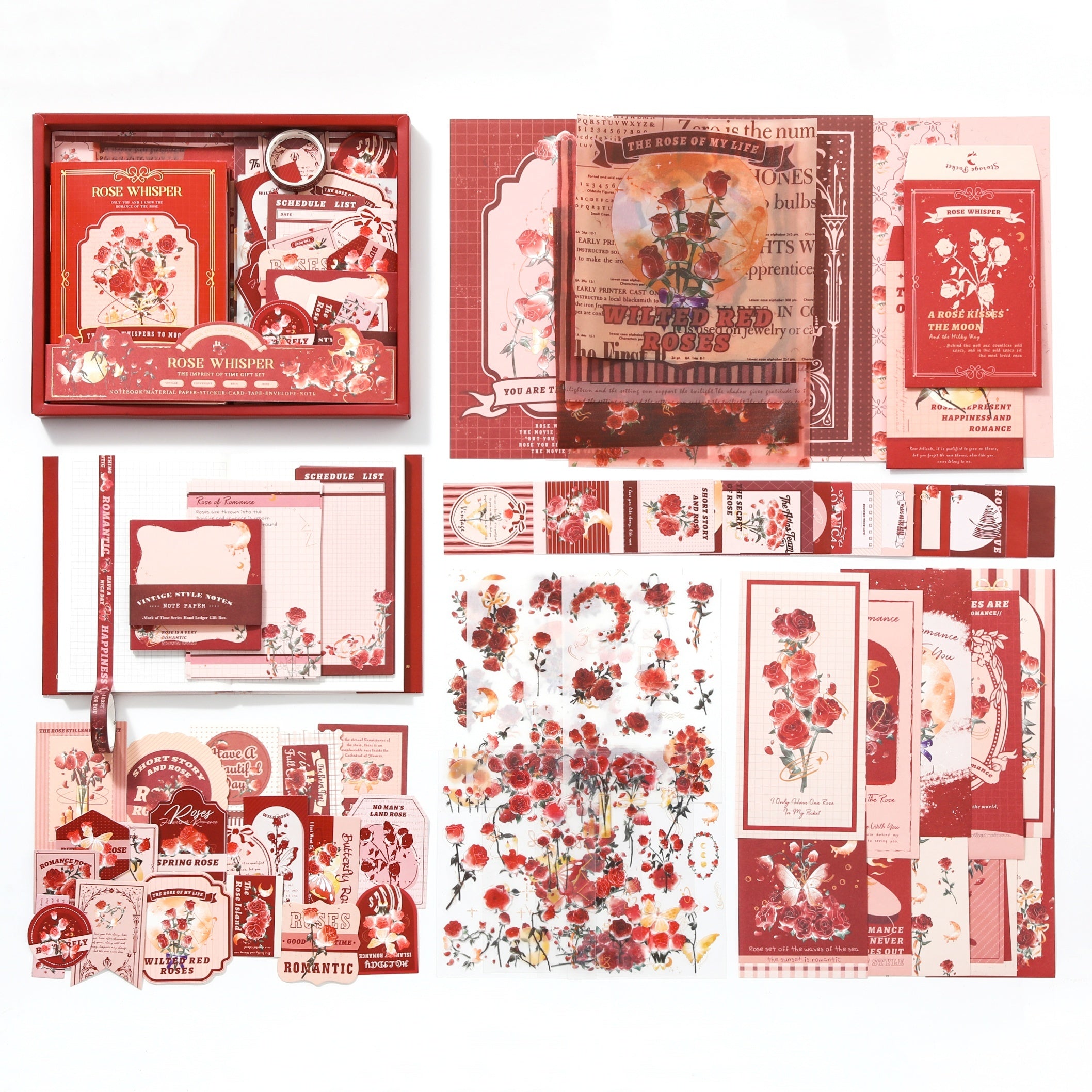 Roses & Coffee — Vintage Rose complete journaling set