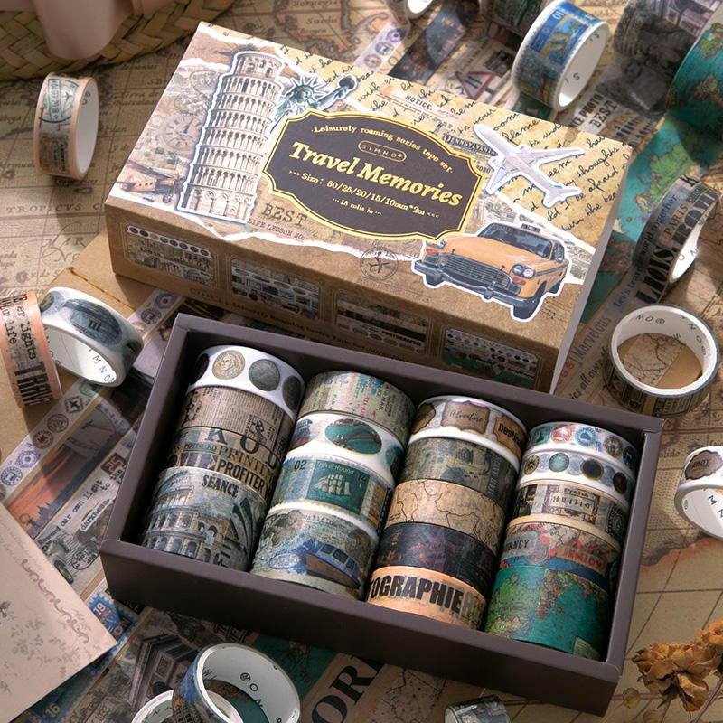 Vintage Worlds 18-Roll Washi Tape Set — product view 5