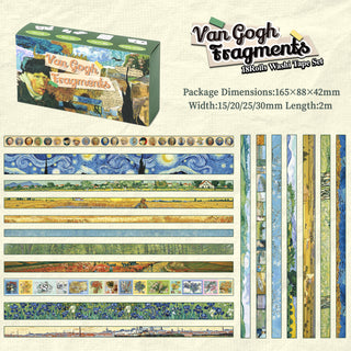 Van Gogh Fragments 18-Roll Washi Tape Set — product view 7