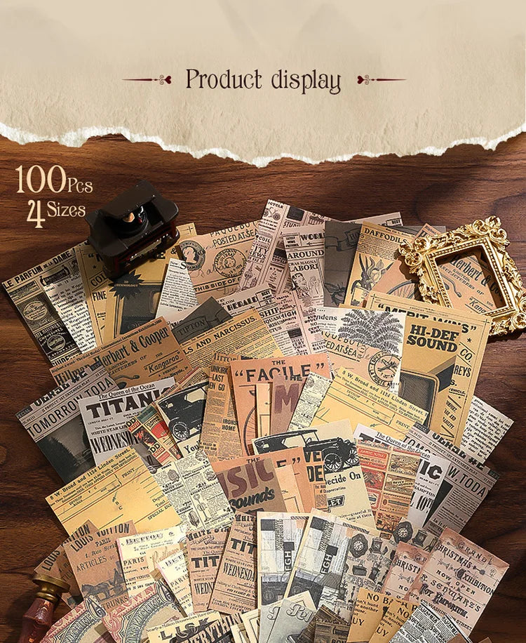 Memory Frames 100-Piece Vintage Paper Kit - product view 12