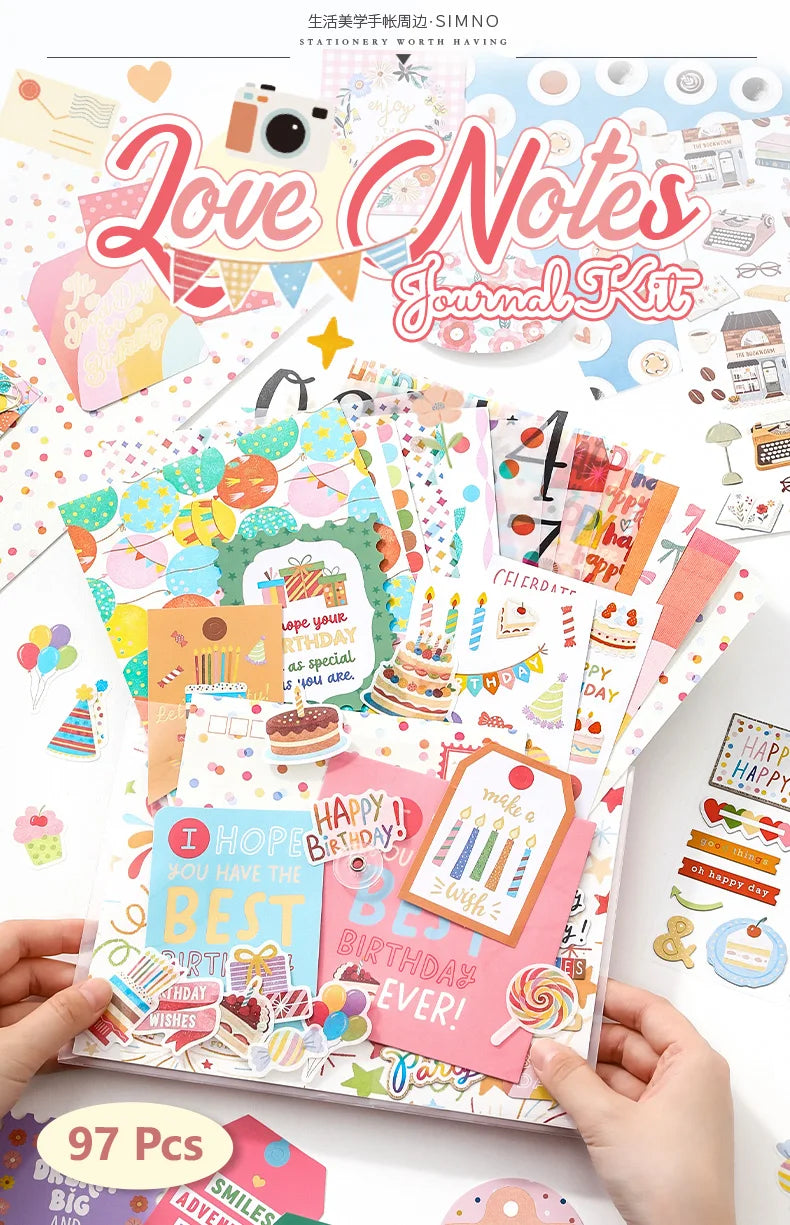Color Stories included papers, stickers, cards and bookmarks