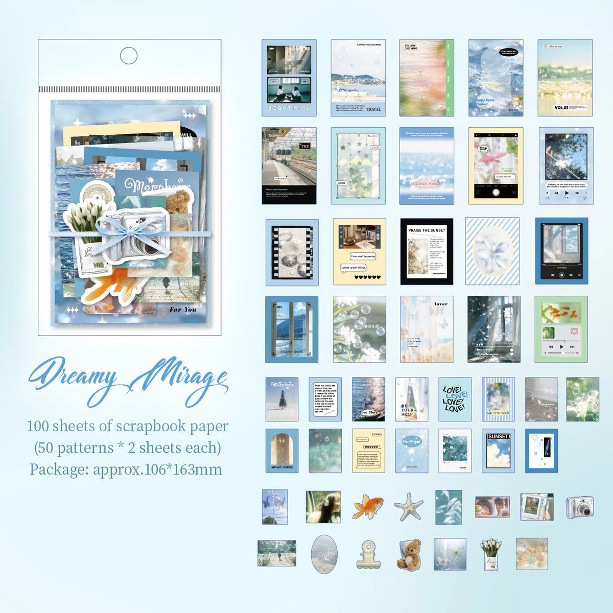 Pastel Daydream 100-Piece Scrapbooking Kit - product view 8