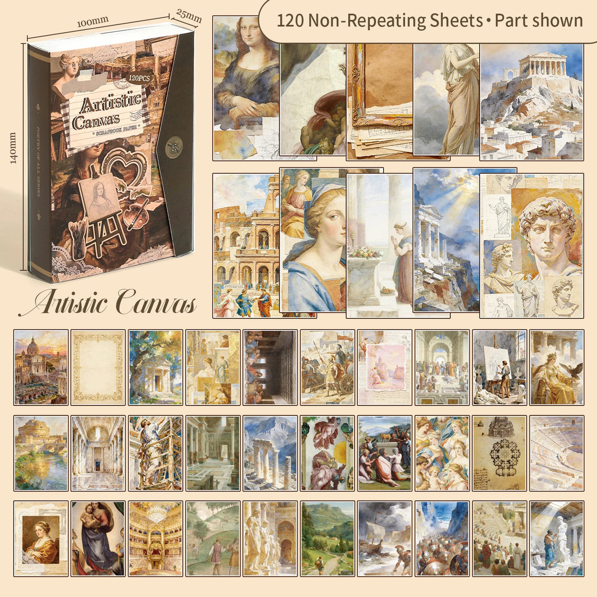 Painted Memories 120-Sheet Collage Paper Pack - product view 8