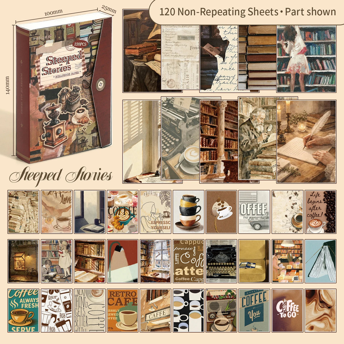 Painted Memories 120-Sheet Collage Paper Pack - product view 7