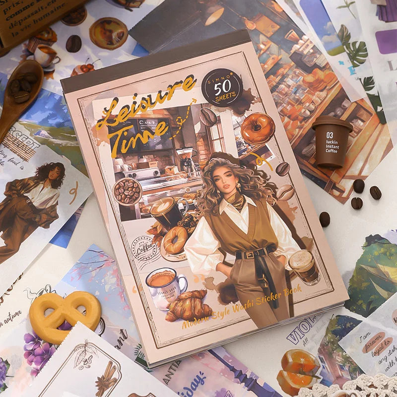 Literary Café 50-Piece Sticker Book - product view 1