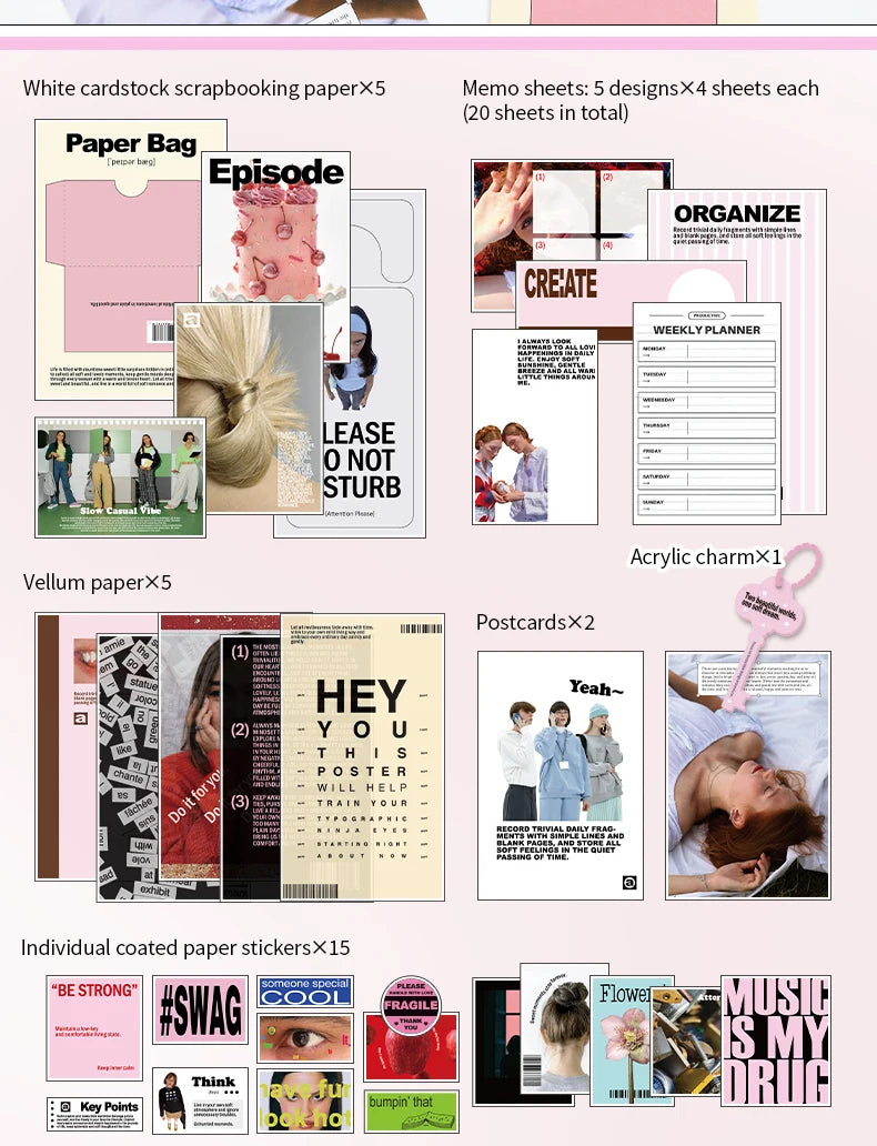 Soft Focus 70-Piece Photo Ephemera Pack - product view 13