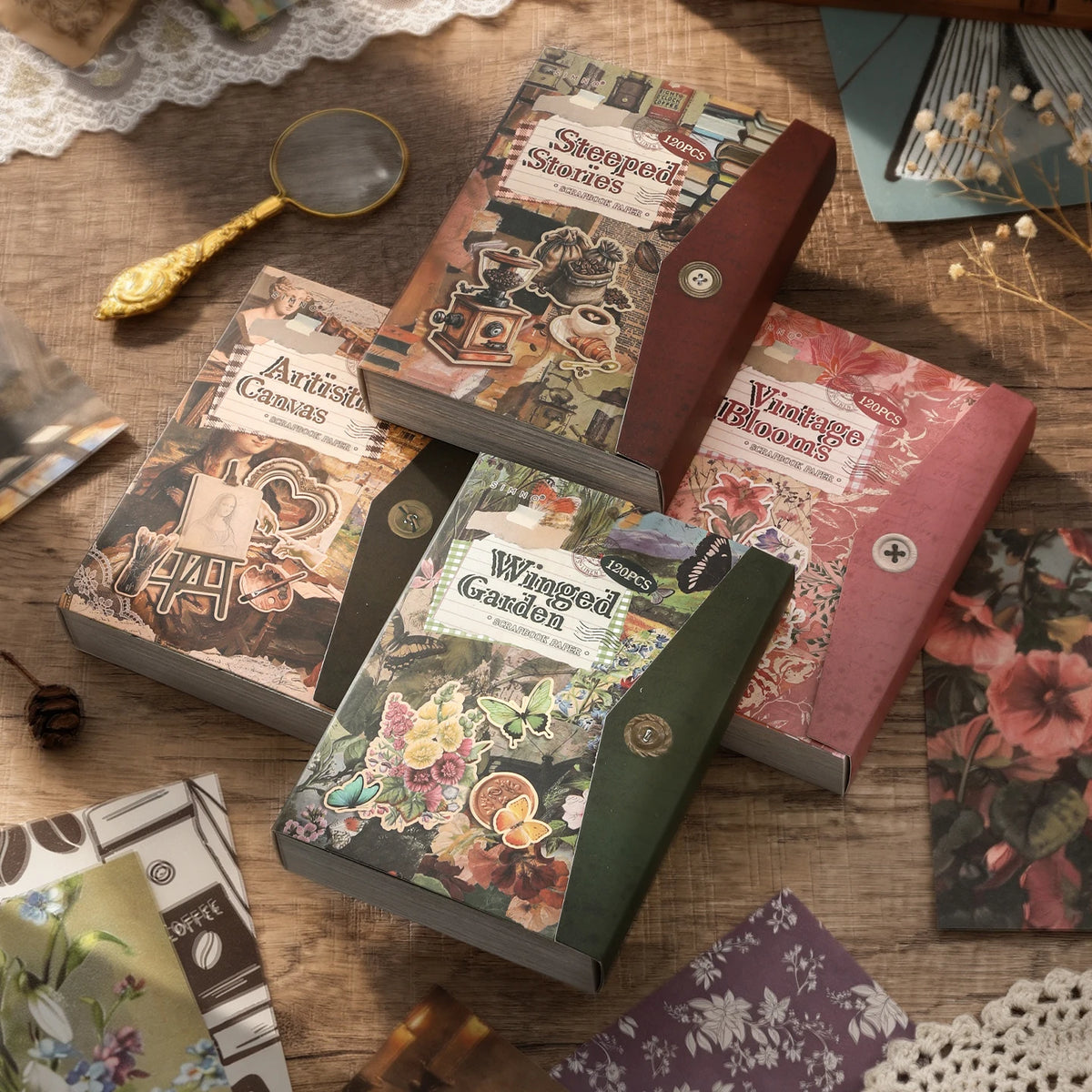 Painted Memories 120-Sheet Collage Paper Pack - product view 1