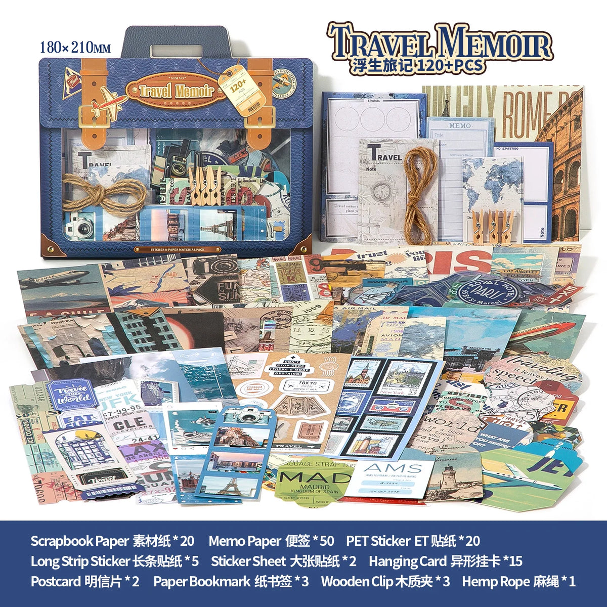 Suitcase Stories 115-Piece Ephemera Pack - product view 10