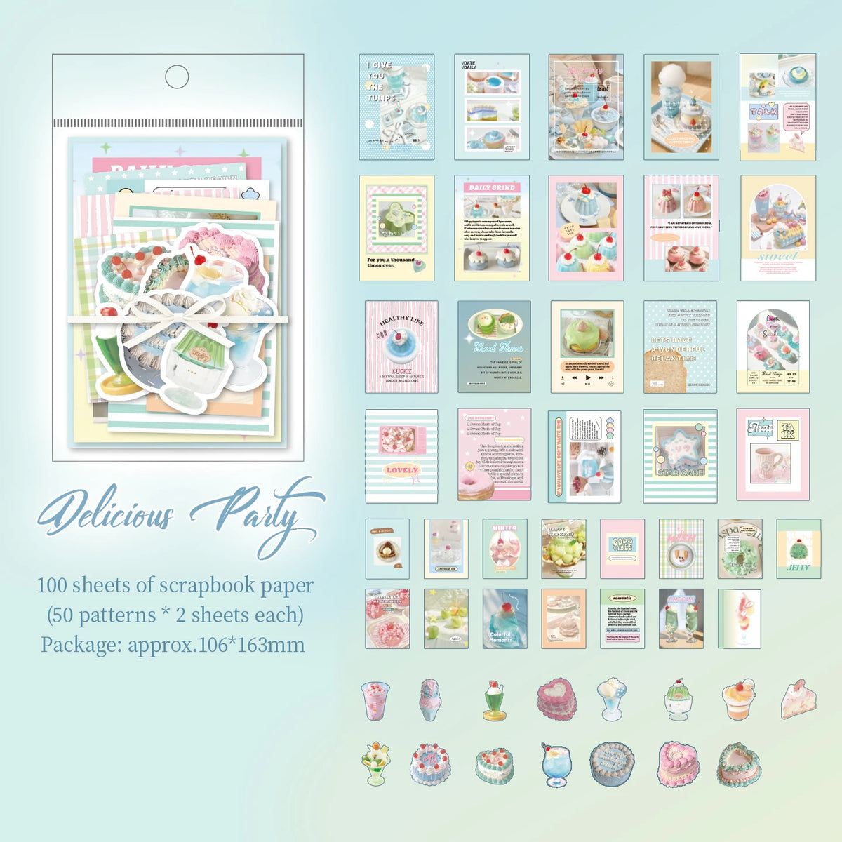 Pastel Daydream 100-Piece Scrapbooking Kit - product view 9