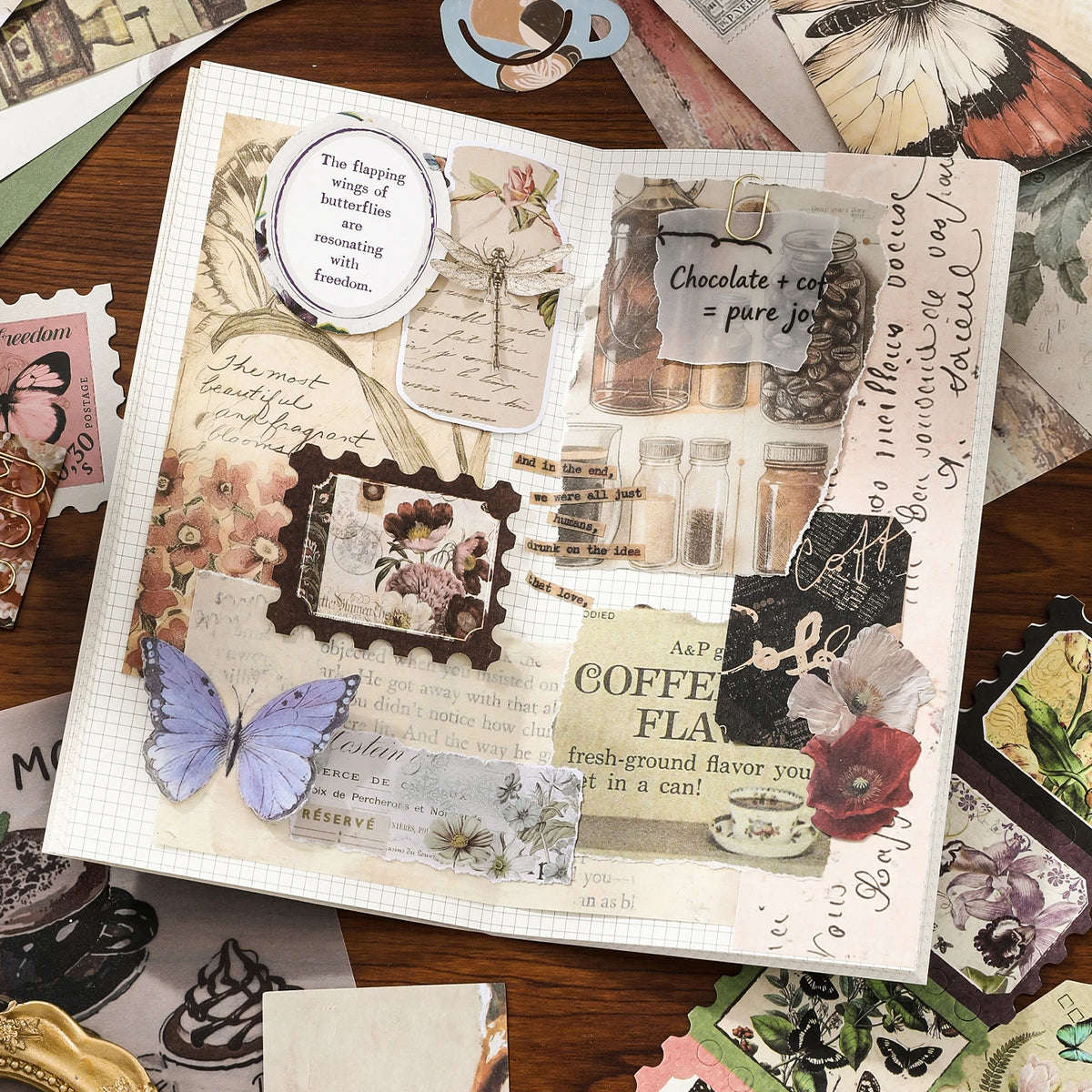 Whimsical Archives 80-Sheet Paper & Sticker Pack - product view 6