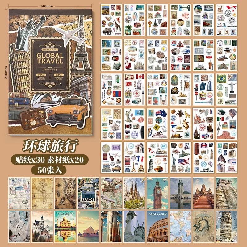 Grand Tour 300-Piece Travel Sticker Collection - product view 7