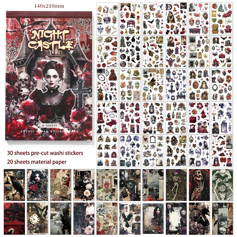 Midnight Castle Gothic 50-Sheet Sticker Book - product view 7