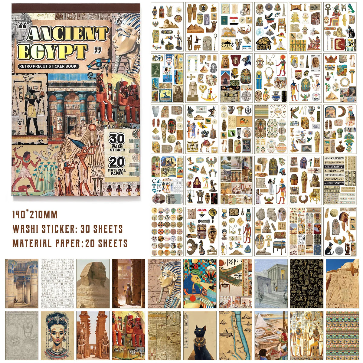Ancient Egypt 50-Sheet Sticker Book - product view 7