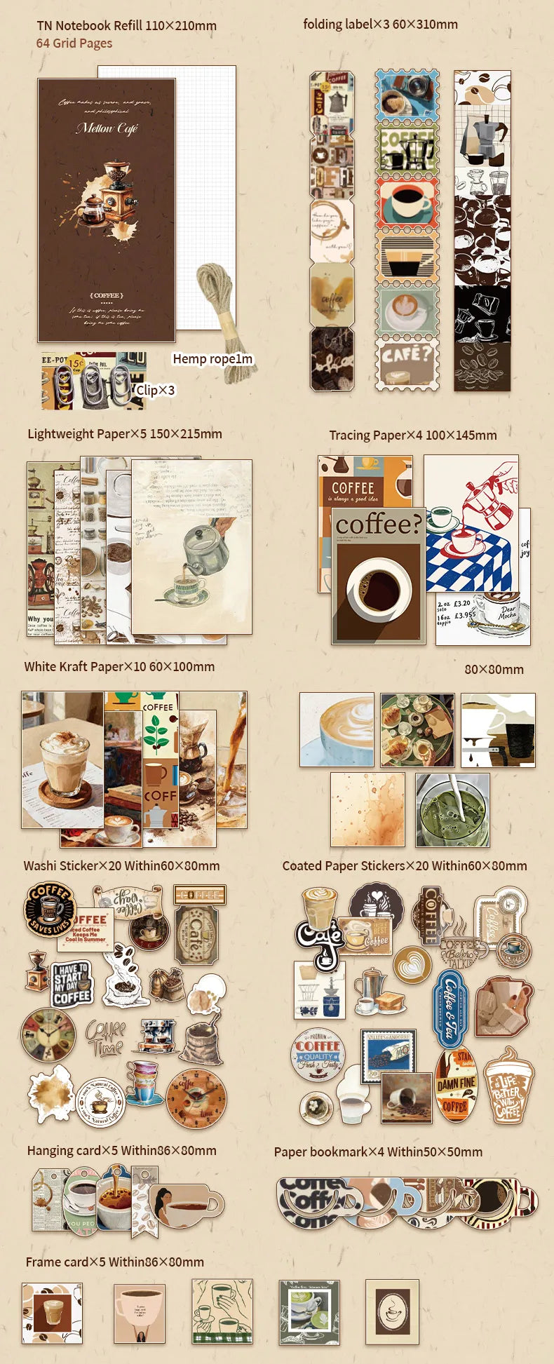 Whimsical Archives 80-Sheet Paper & Sticker Pack - product view 14