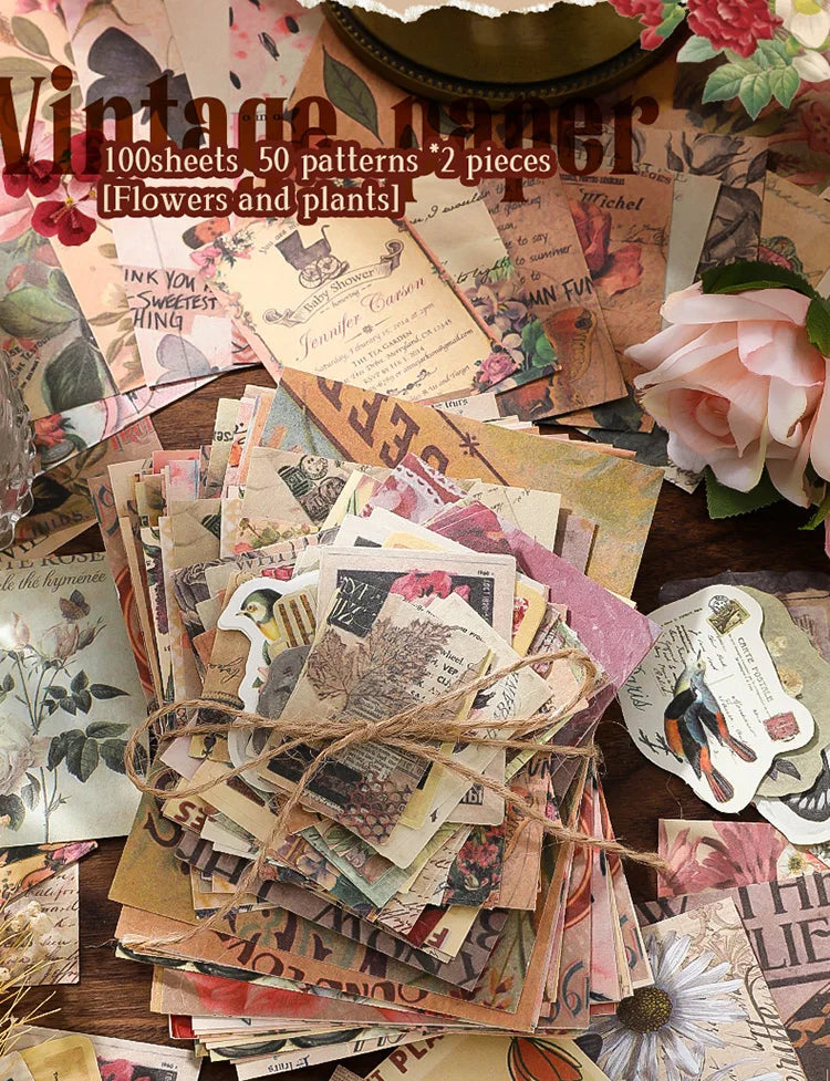 Memory Frames 100-Piece Vintage Paper Kit - product view 14