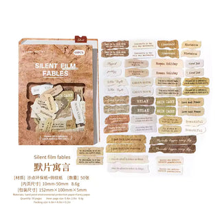 Found Words 50-Piece Vintage Letter Sticker Pack
