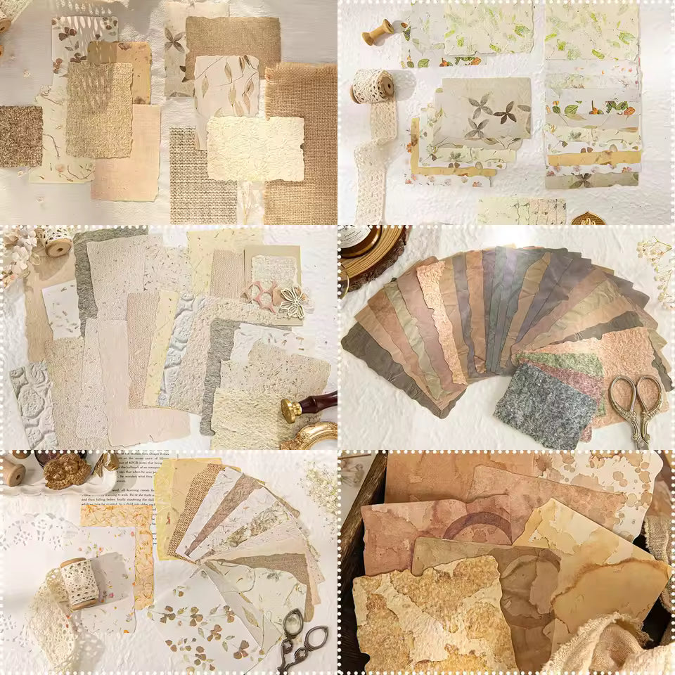 Textured and rice paper scrapbook kit