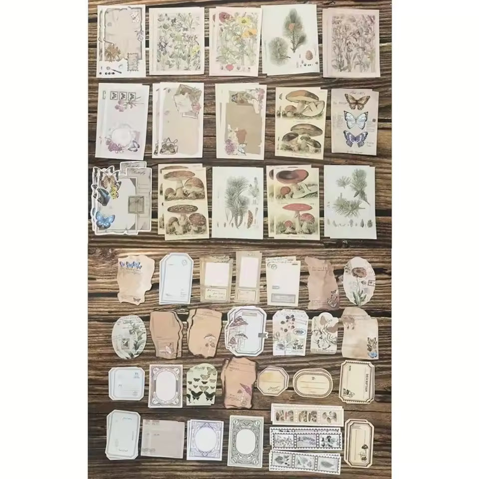 Nature-Inspired Ephemera Kit - papers laid out flat