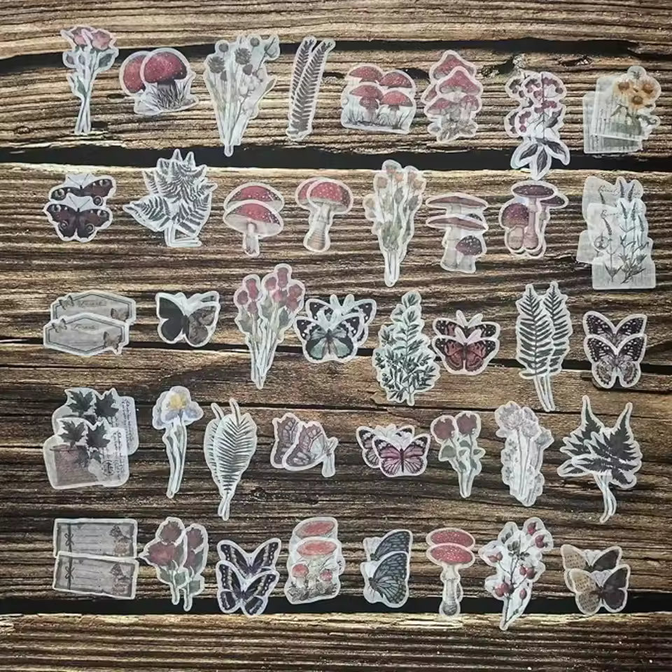 Nature-Inspired Ephemera Kit - sticker sheet detail