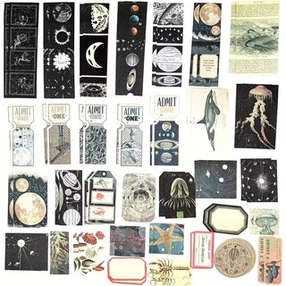 Cosmic ocean ephemera kit vintage map designs