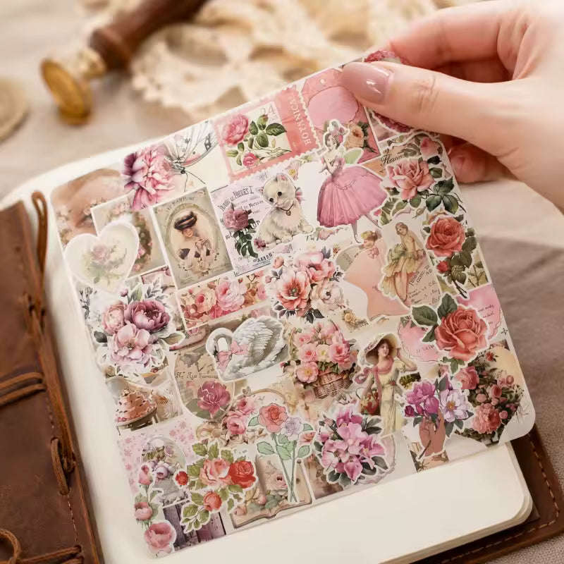 Vintage Aesthetic Ephemera Kit - washi and vinyl stickers