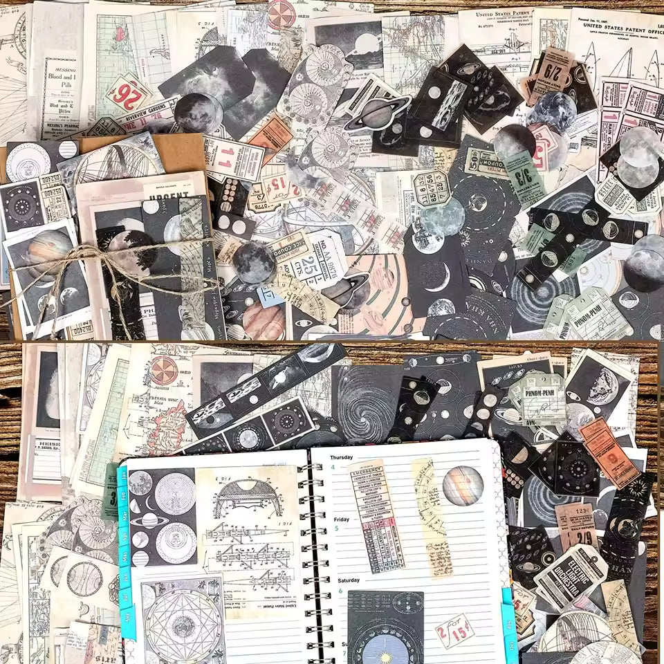 Astrology ephemera kit vintage star map paper