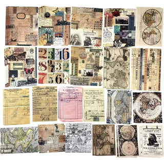 Classic celebrity ephemera styled in a journal spread
