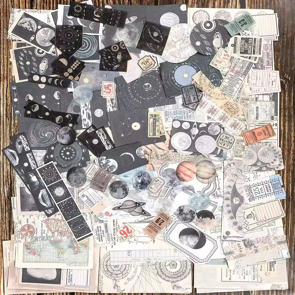 Astrology ephemera kit moon phase stickers