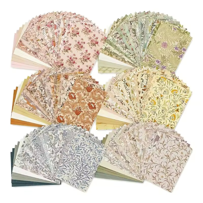 Close-up of thickened floral paper texture