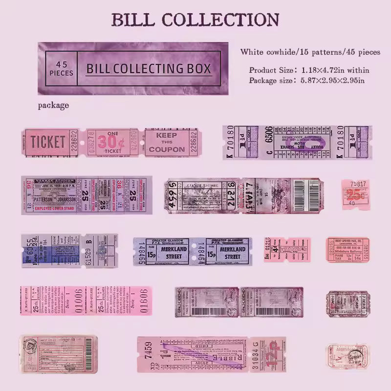 Ticket Collector 45-Piece Boxed Sticker Set
