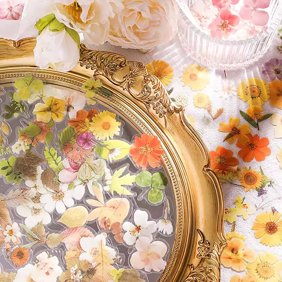 Assorted floral sticker designs
