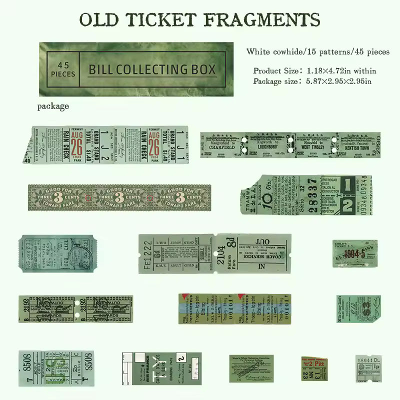 Ticket Collector 45-Piece Boxed Sticker Set