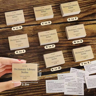 Mini A-Z letter dictionary sheets detail