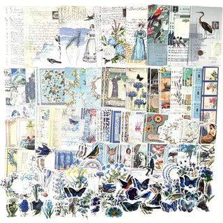 Botanical and nature ephemera kit vintage papers and stickers
