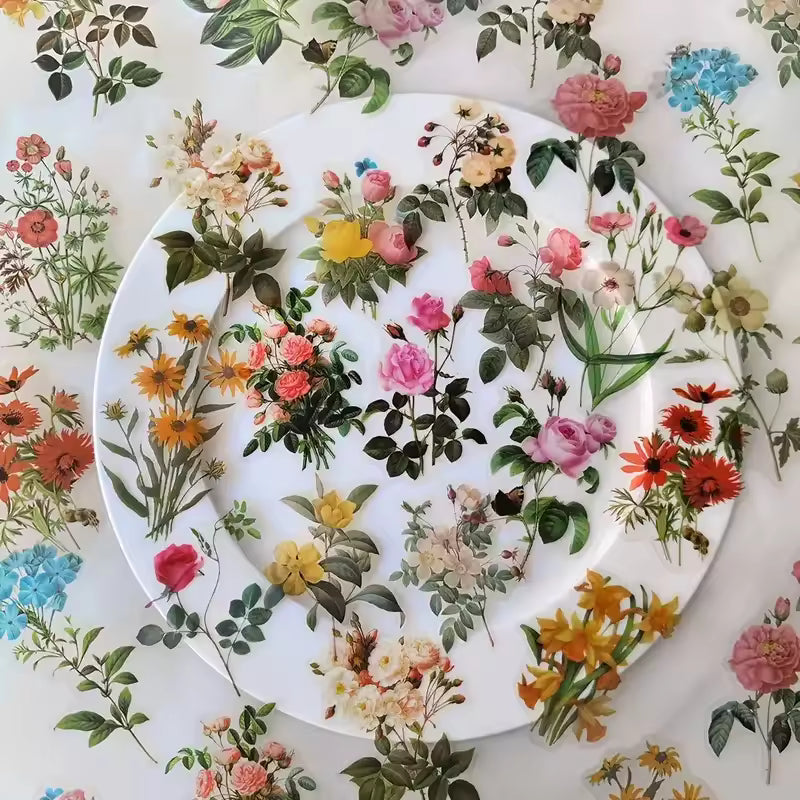 Meadow Sketches 40-Piece Floral Sticker Pack