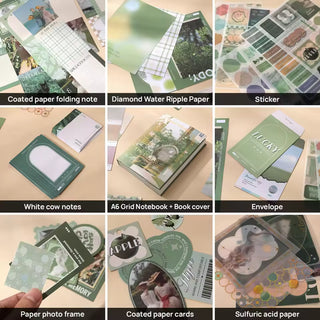 Scrapbook craft supplies close-up