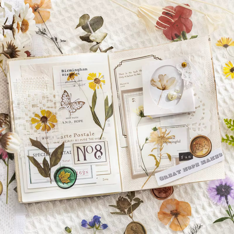 Pressed Florals 40-Piece Specimen Sticker Pack
