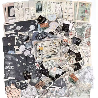 Astrology ephemera kit vintage papers and washi stickers