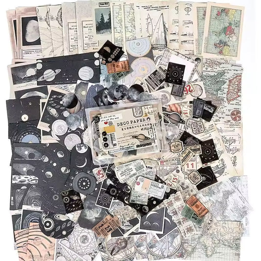 Astrology ephemera kit vintage papers and washi stickers